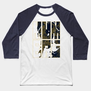 Mumbai, India City Map Typography - Gold Art Deco Baseball T-Shirt